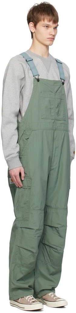 Carhartt WIP Green Cargo Bib Overalls 2