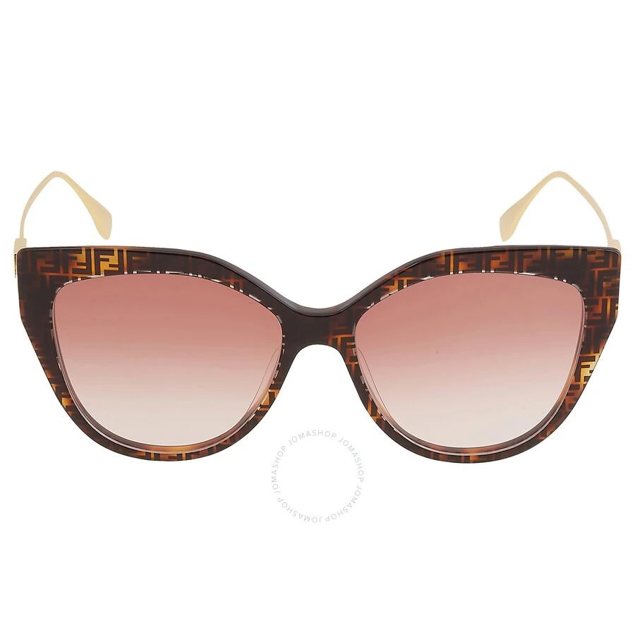 Shop Light Brown Cat Eye Ladies Sunglasses FE40011U 55T 57  display picture 1