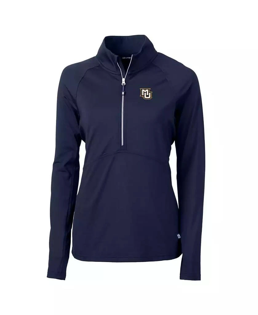 Cutter & Buck Women's Navy Marquette Golden Eagles Adapt Eco Knit Half-Zip Pullover Jacket 1