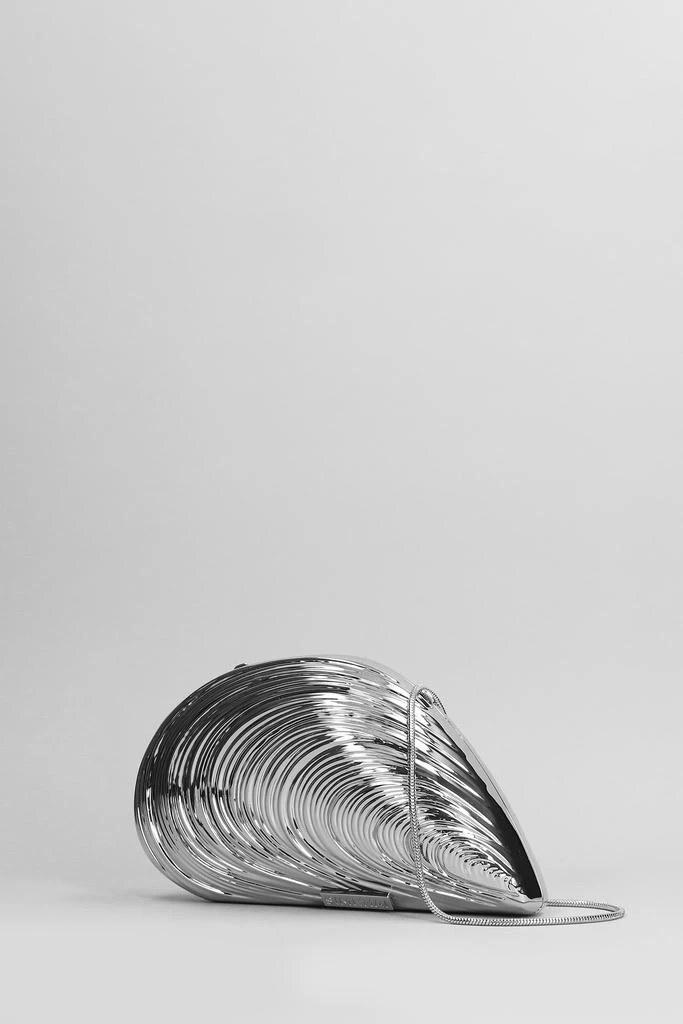 SIMKHAI Bridget Clutch In Silver Brass 2