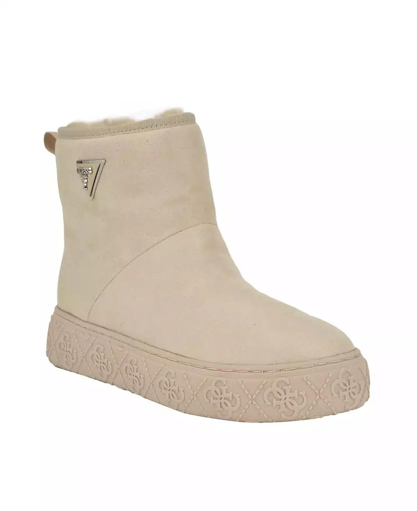 GUESS Women's Unity Faux Fur Slip-On Short Booties 1