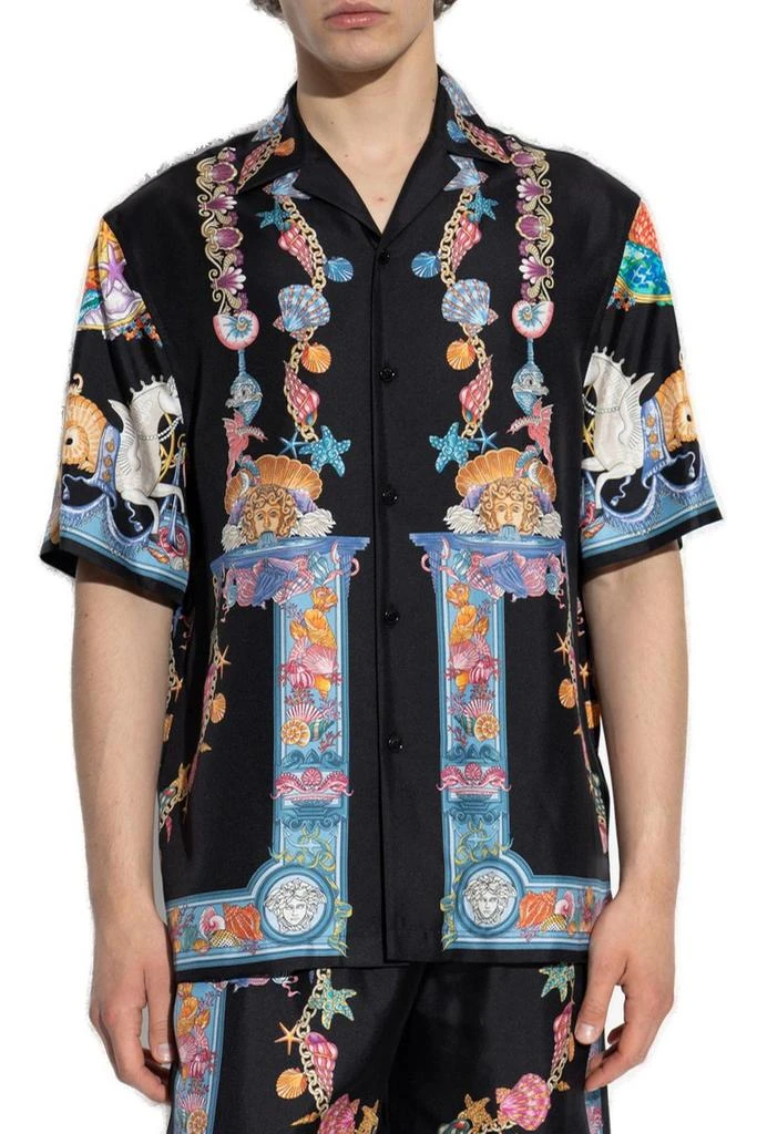 Versace Versace Coral Theatre Printed Short-Sleeved Shirt 2