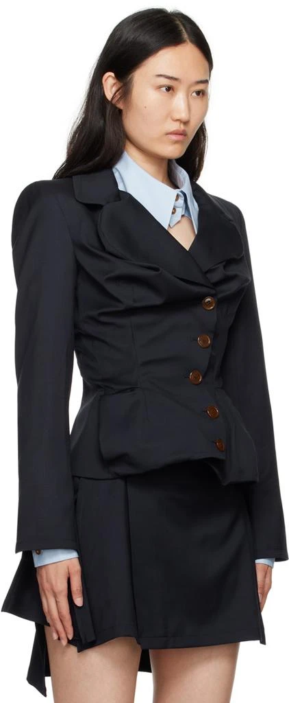 Vivienne Westwood Navy Drunken Tailored Blazer 2