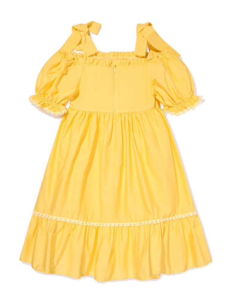 Patachou Patachou Bow Detailed Ruffled Trim Dress