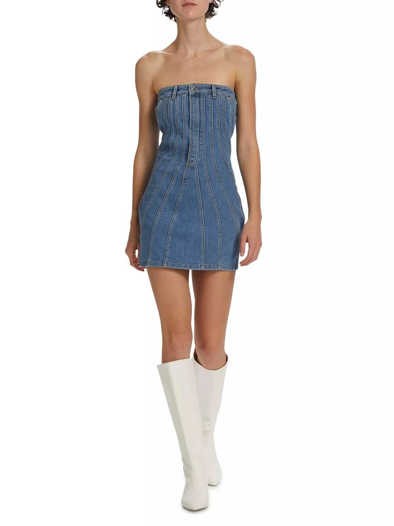 Mugler Denim Strapless Minidress 2