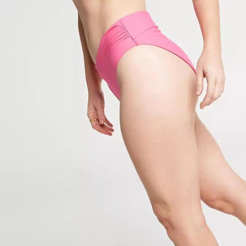CALIA CALIA Women's Mid Rise Shirred V Front Swim Bottom 4