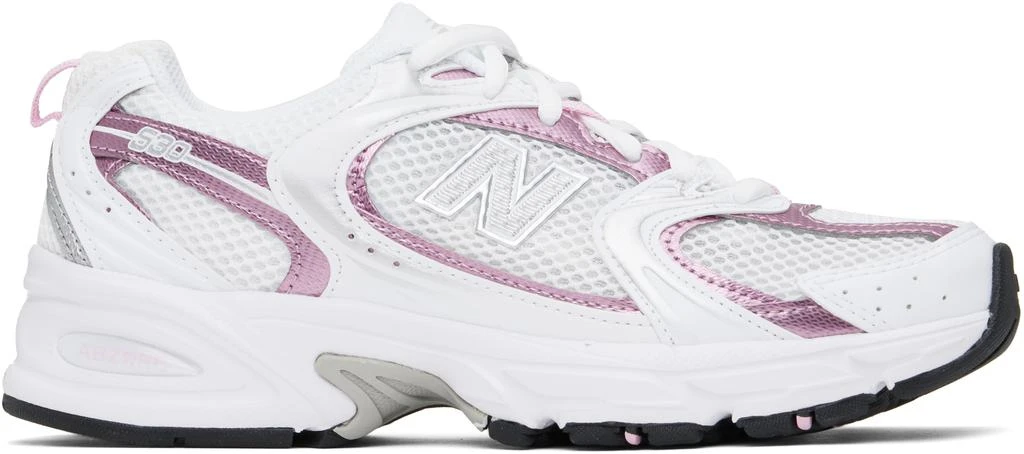 New Balance White & Pink 530 Sneakers 1