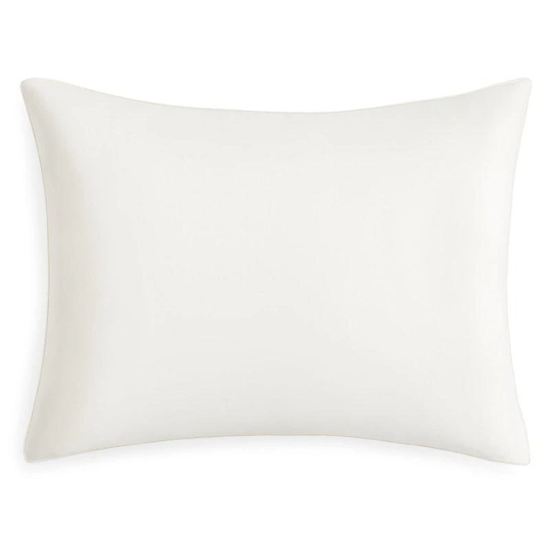 Perle Silk Charmeuse Silk Pillowcase with Classic Pipping STANDARD 1