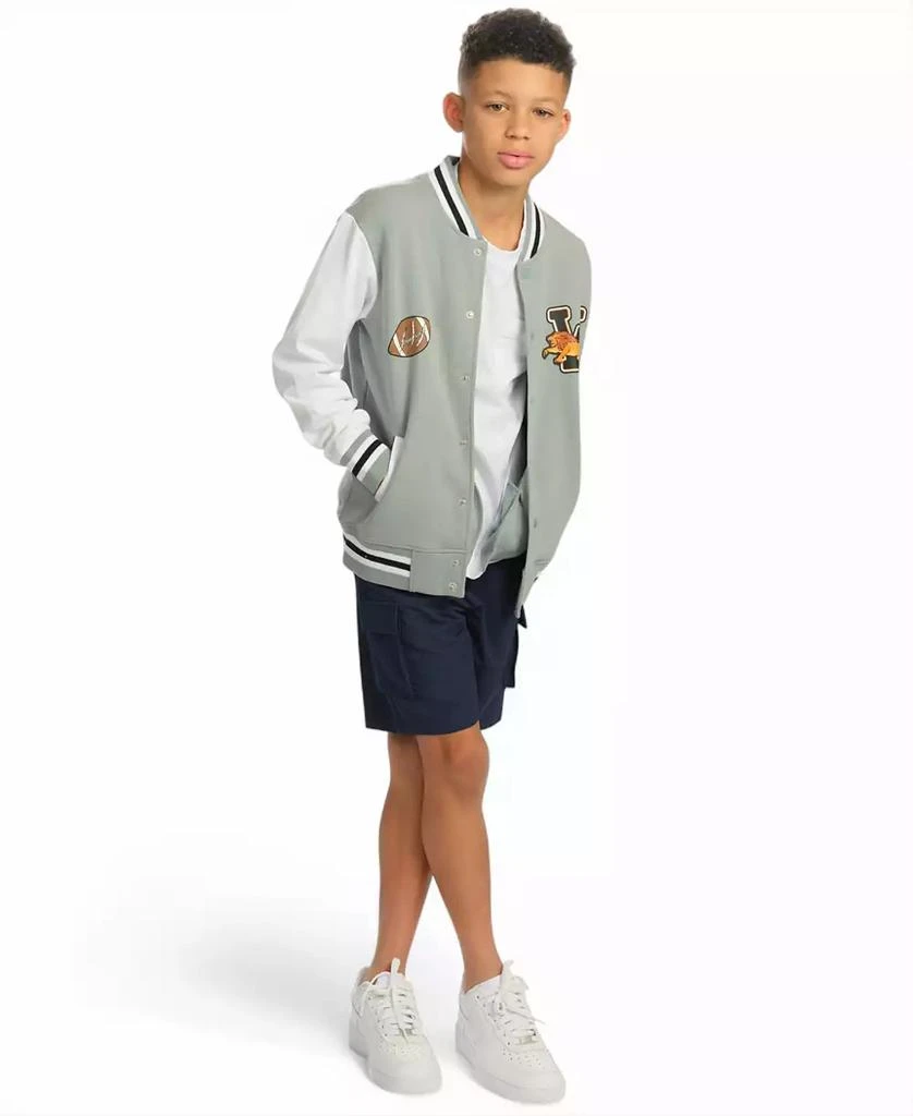 Sovereign Code Little and Big Boys Color Blocked Varsity Jacket 1