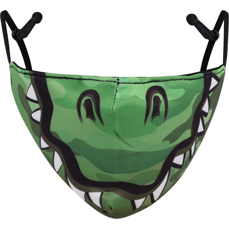 OMG! Accessories Dino face mask in green