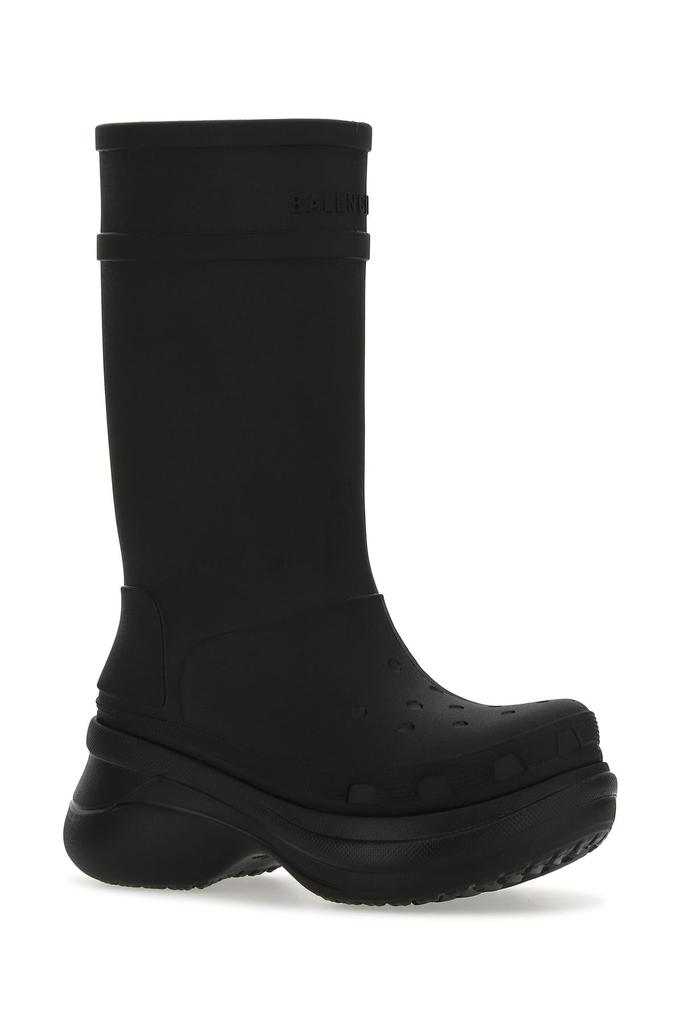 Balenciaga Black rubber Crocs boots