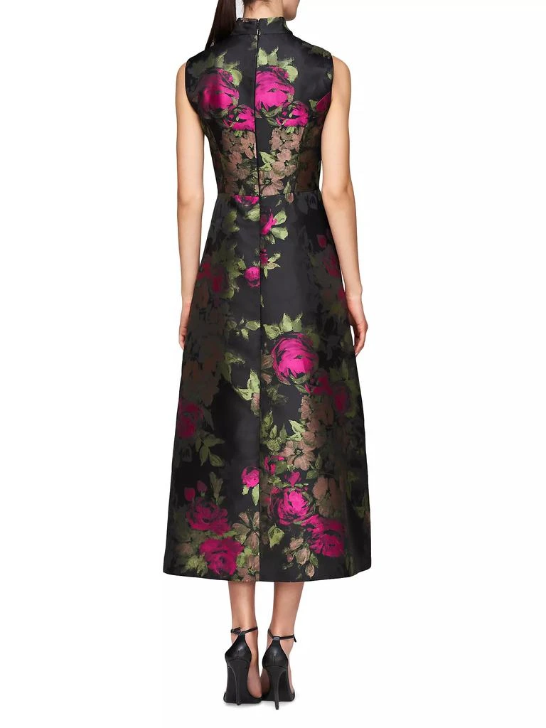 Kay Unger Rosemarie Floral Jacquard Cocktail Dress 4