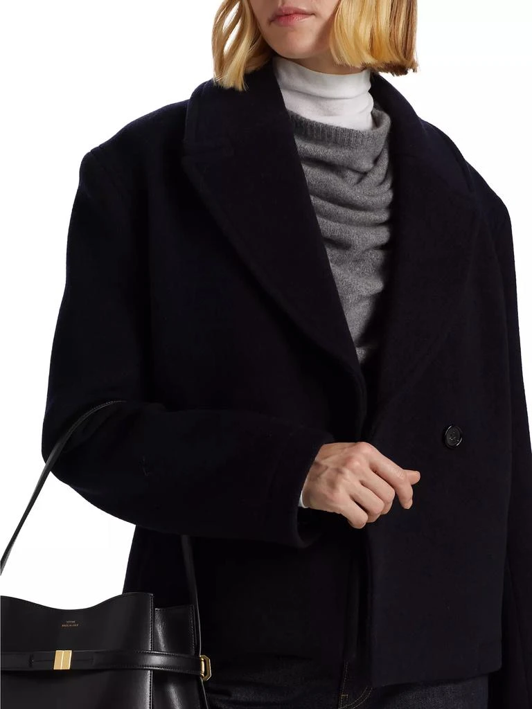 Totême Cropped Wool-Blend Peacoat 7