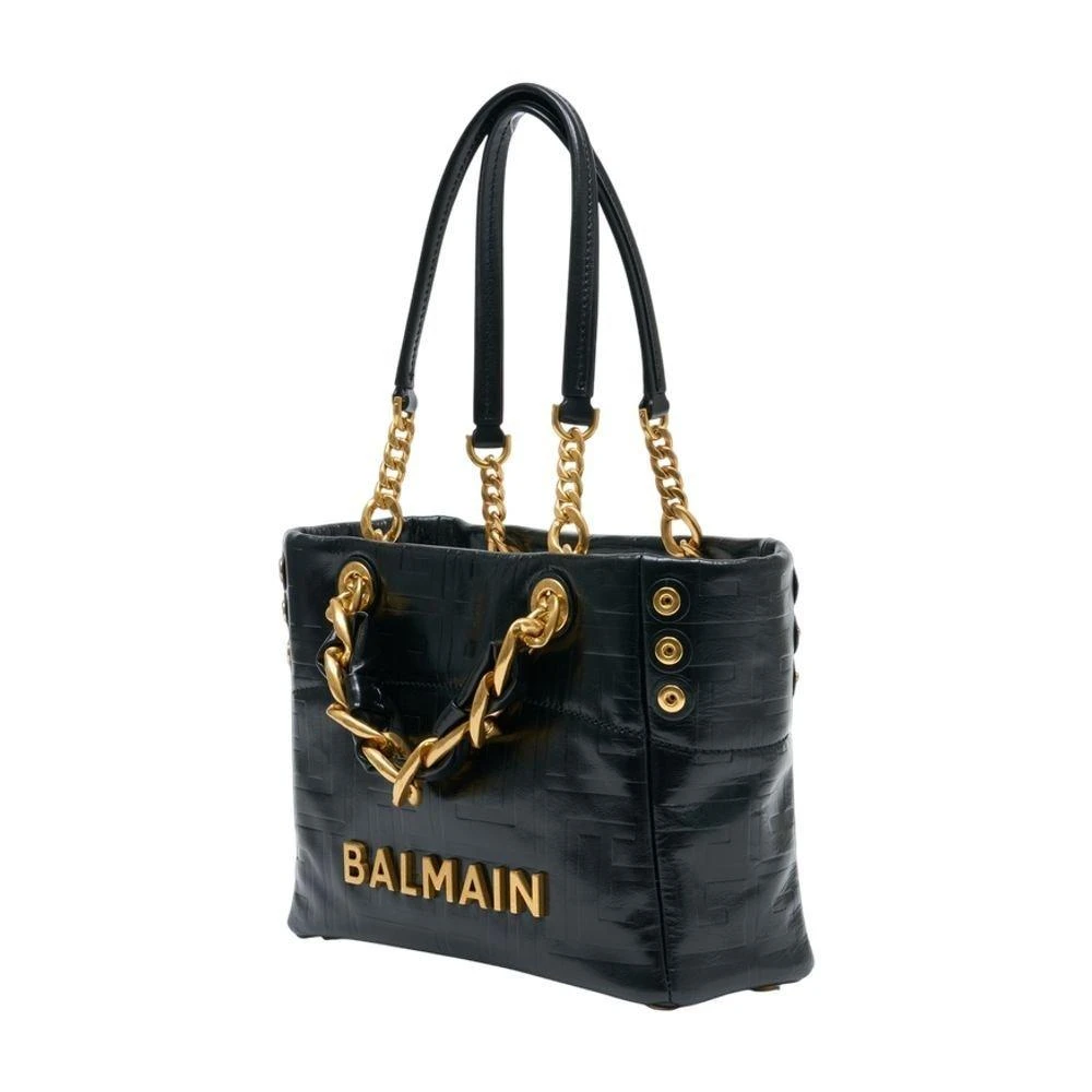 Balmain Balmain Crackled Small 1945 Soft Tote Bag 2