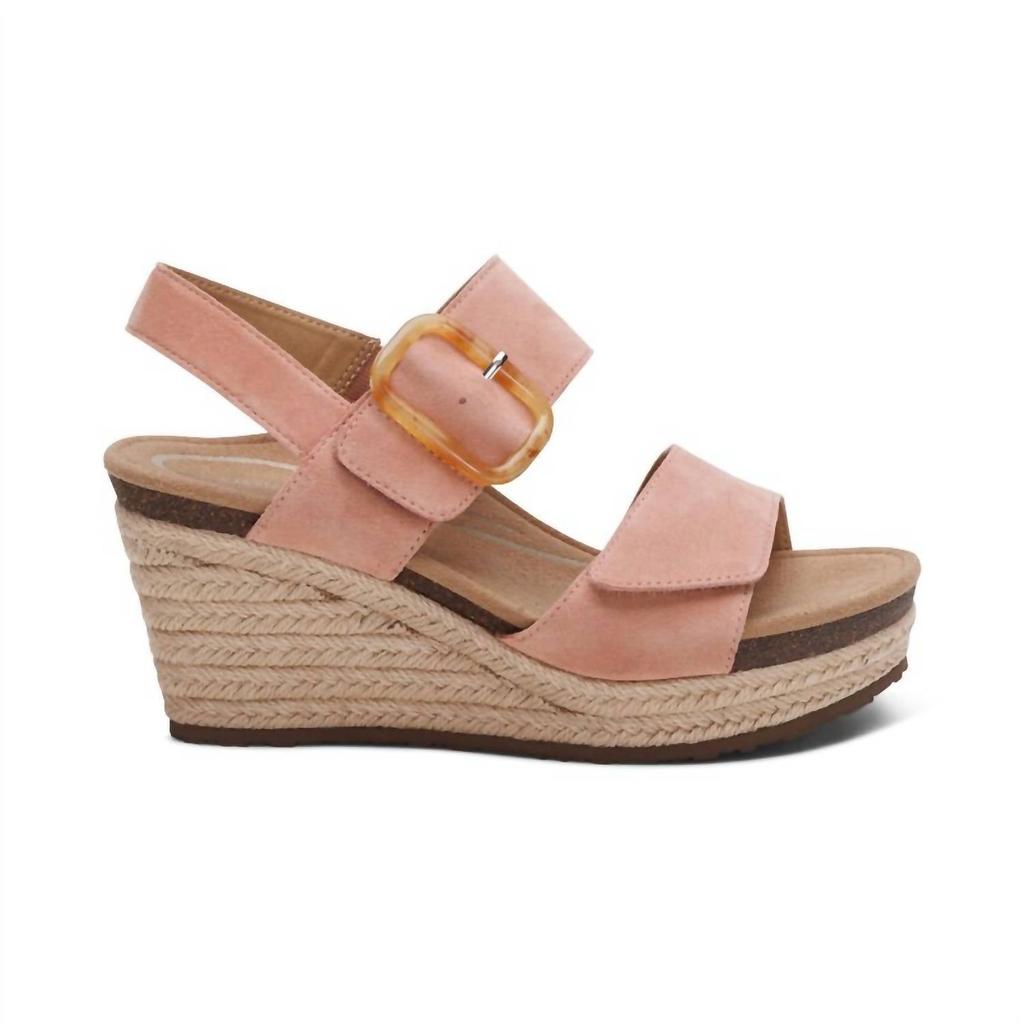 Aetrex Women's Ashley Arch Support Wedge In Rose
