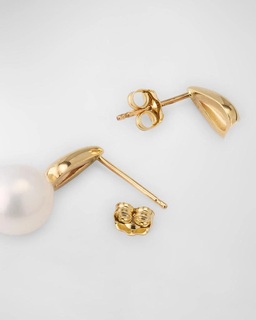 POPPY FINCH Oval Gold Drop Pearl Earrings 4