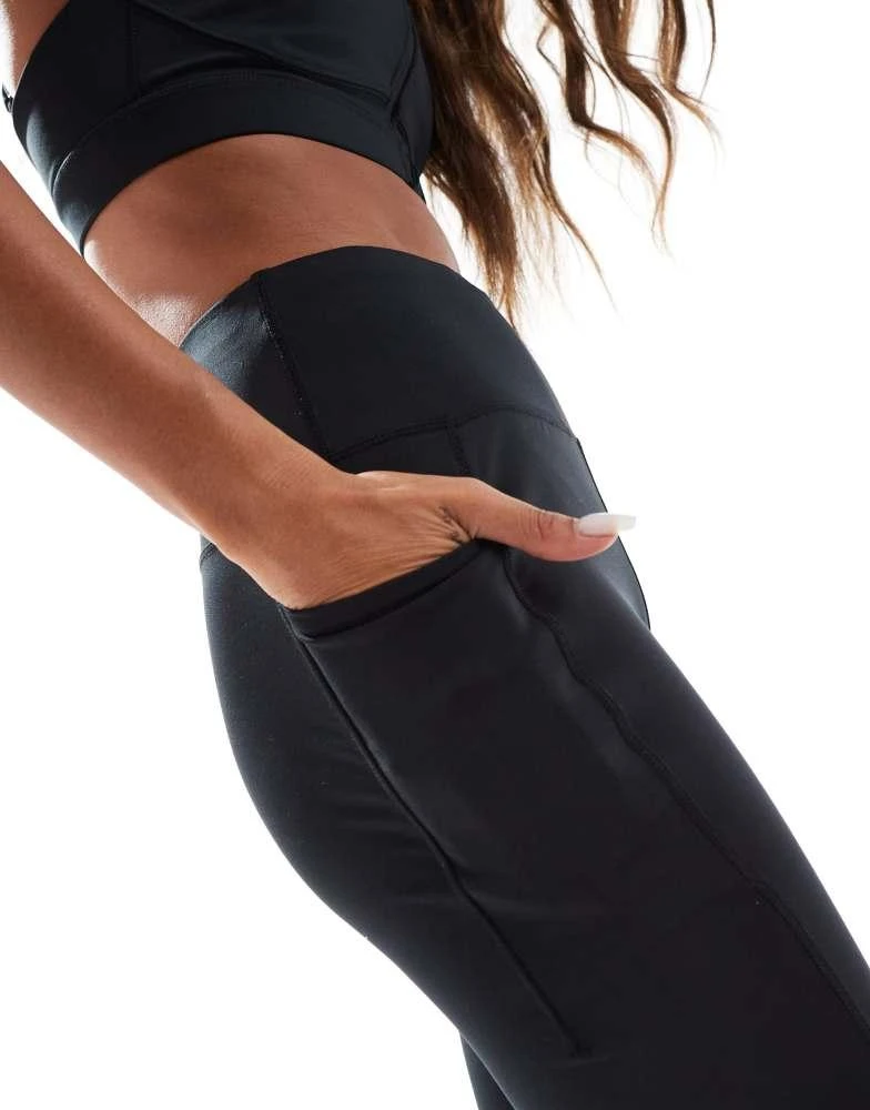 ASOS 4505 Icon running tie waist gym legging with phone pocket in black 5