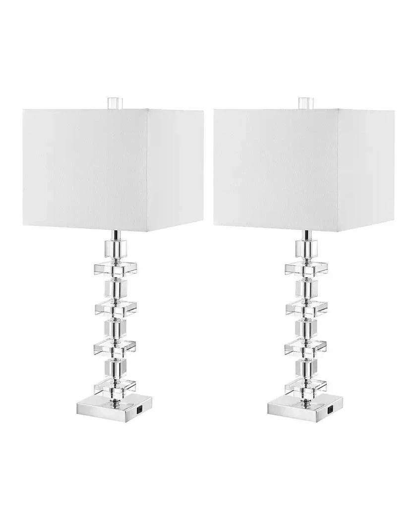 Safavieh Deco Crystal Table Lamp Set Of 2 W/ USB Port