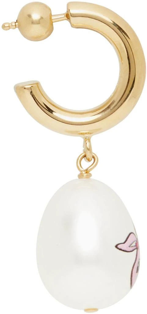 Safsafu SSENSE Exclusive Gold Bunny Single Earring 2