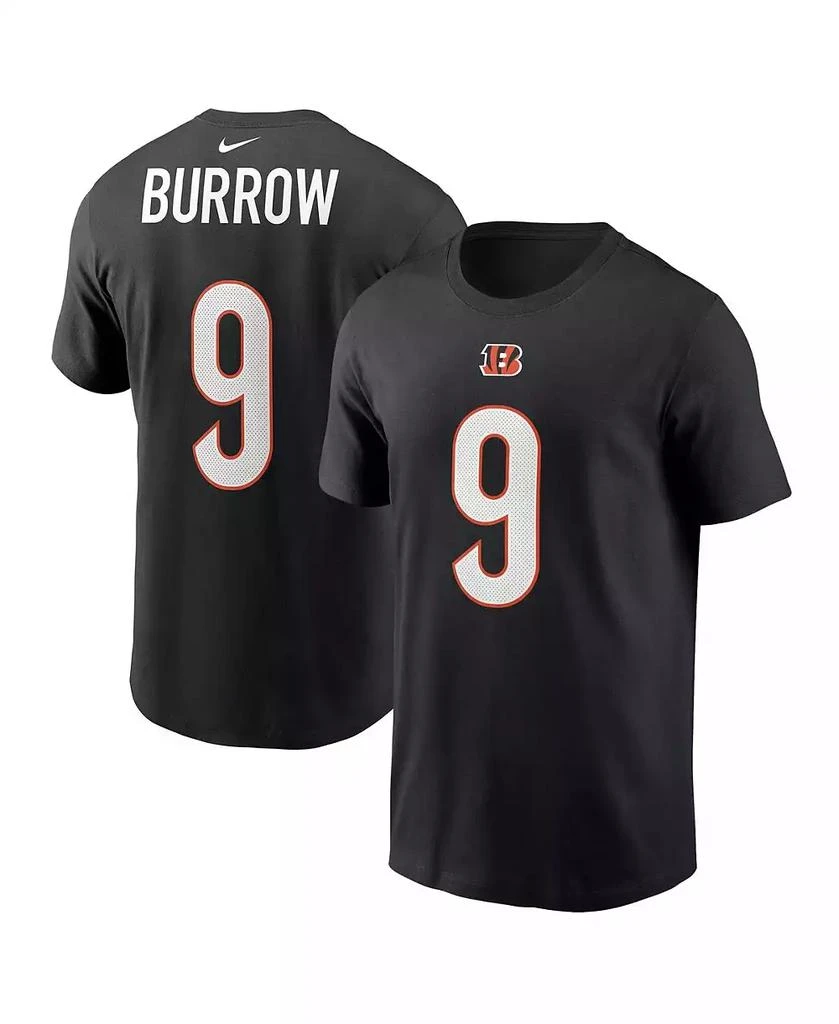 NIKE Men's Joe Burrow Black Cincinnati Bengals Player Name Number T-shirt