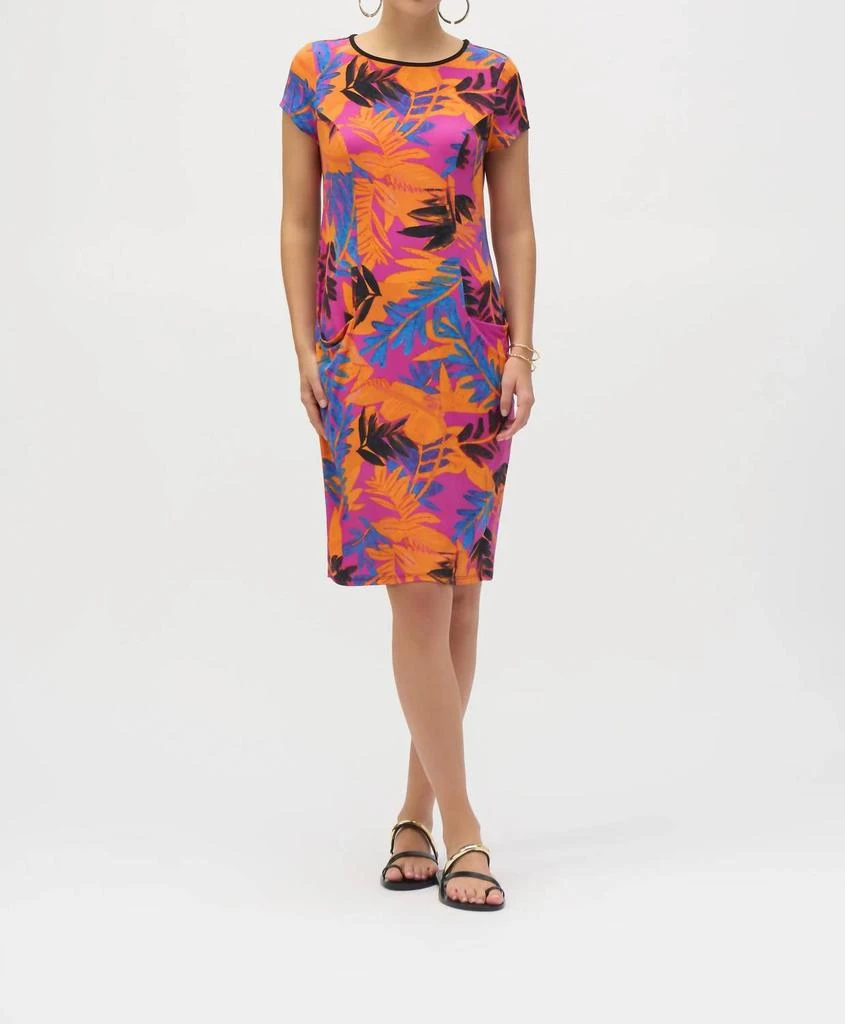 JOSEPH RIBKOFF Joseph Ribkoff - Tropical Print T-shirt Dress