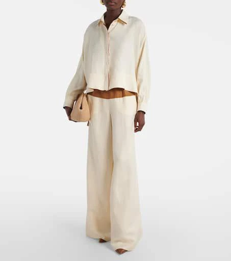 Max Mara Gestro linen and silk wide-leg pants 2