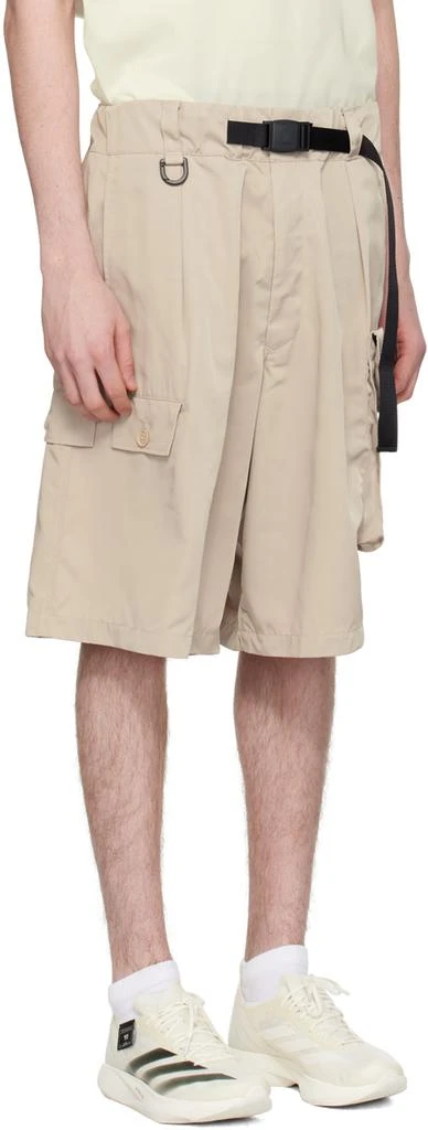 Y-3 Beige Belted Shorts 2