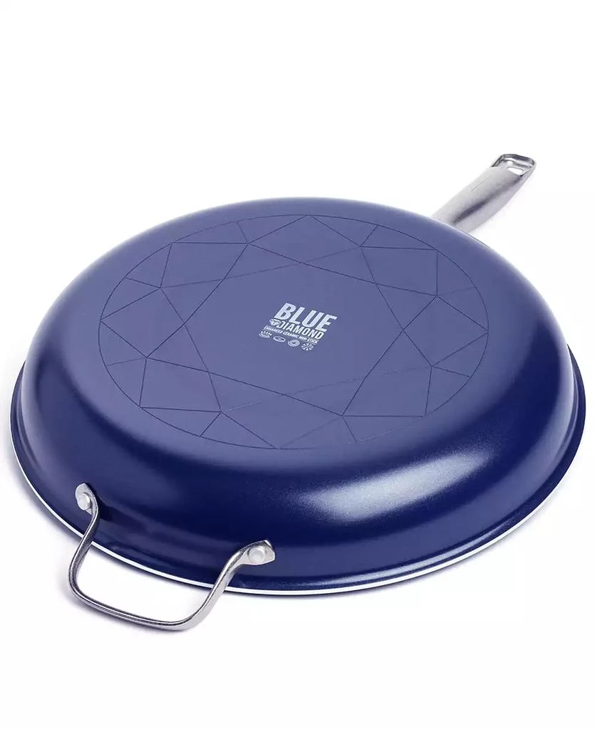 Blue Diamond Family Feast Diamond-Infused Ceramic Nonstick 14" Frying Pan with Helper Handle 2