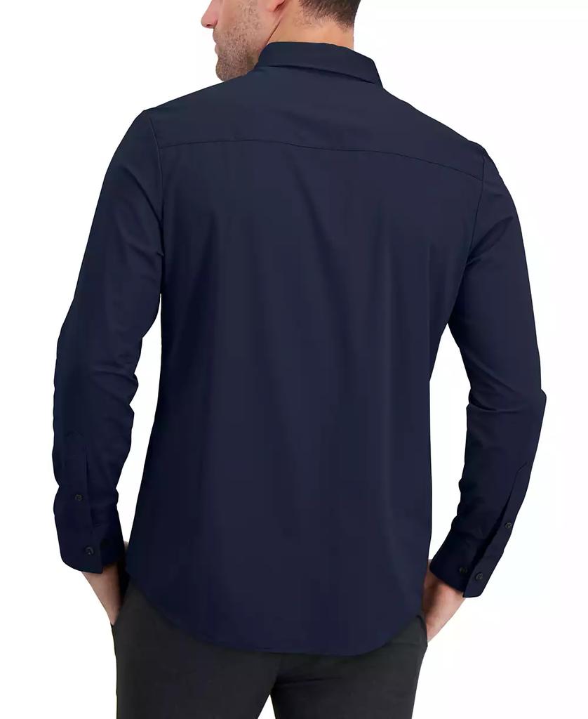 Alfani Men's Alfatech Yarn-Dyed Long Sleeve Performance Shirt, Created for Macy's