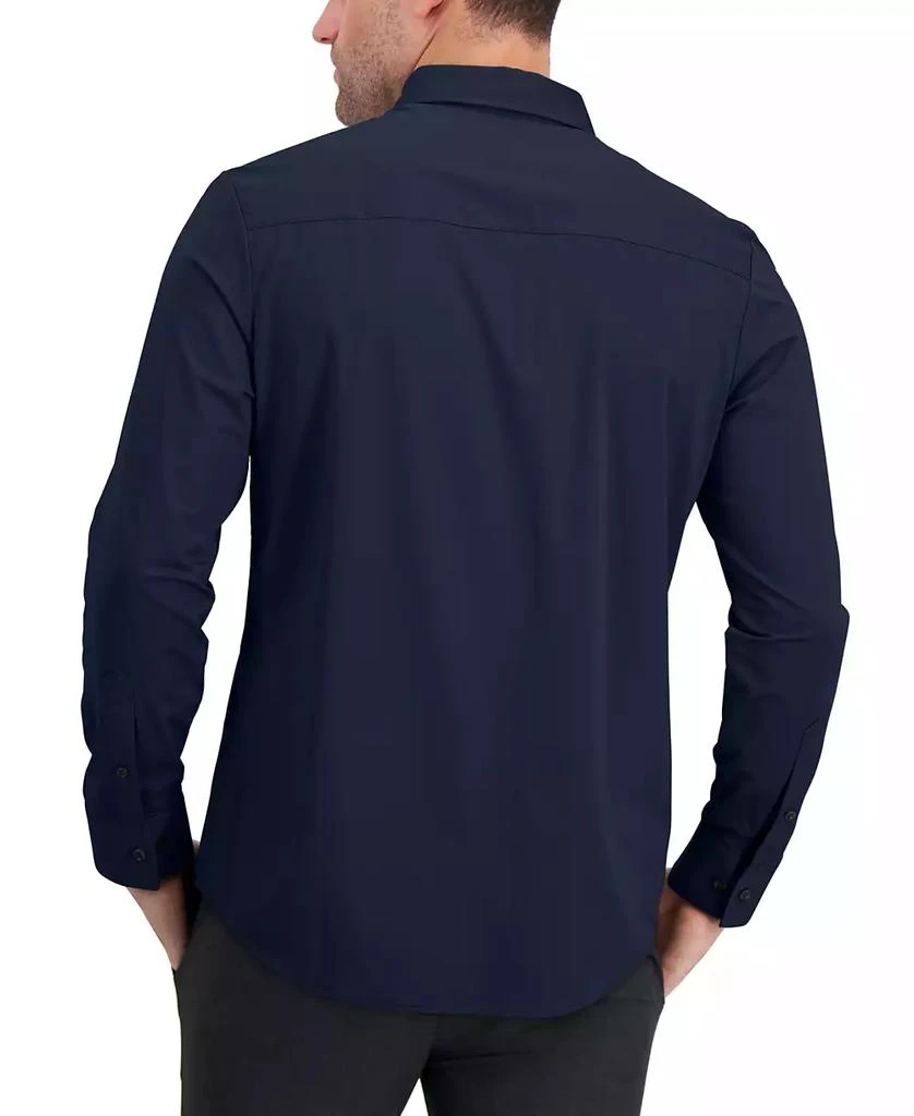 Alfani Men's Alfatech Yarn-Dyed Long Sleeve Performance Shirt, Created for Macy's 2