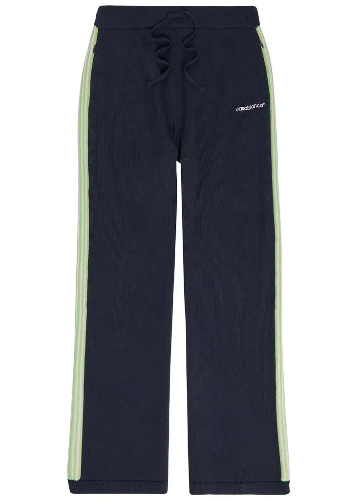 Casablanca Logo-embroidered merino wool track trousers