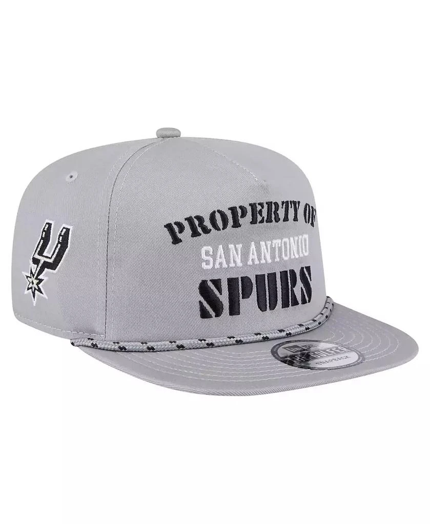 New Era Men's Gray San Antonio Spurs Throwback Property Of Golfer Snapback Hat 1