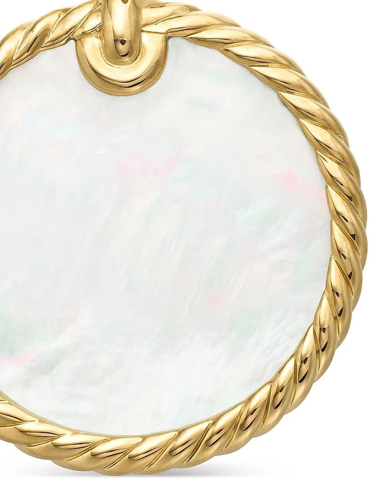 David Yurman DY Elements Disc Pendant in 18K Yellow Gold 6