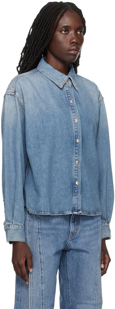 AGOLDE Blue Aiden High Low Denim Shirt 2