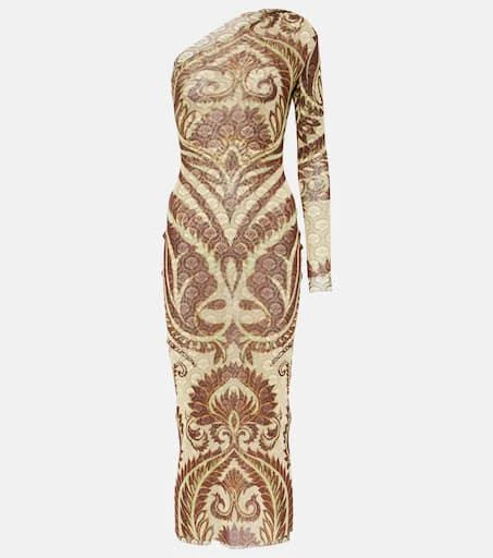 ETRO One-shoulder printed midi dress 1