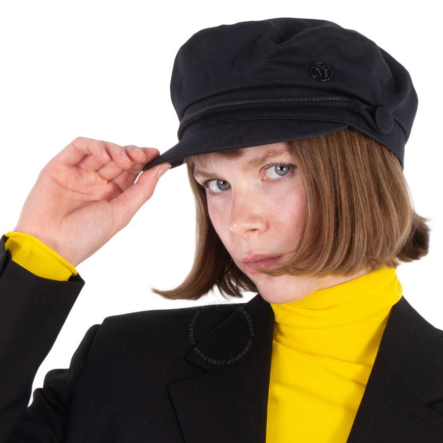 MAISON MICHEL Ladies Black New Abby Cap