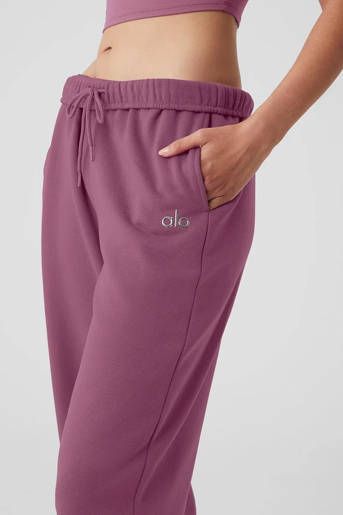 Alo Accolade Straight Leg Sweatpant - Soft Mulberry 4