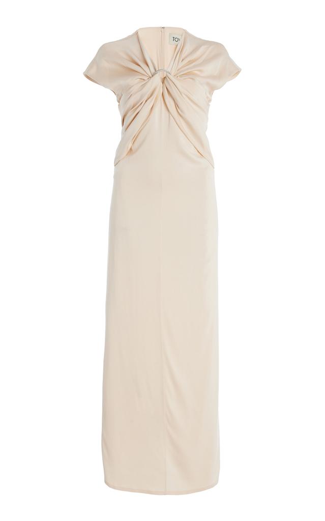 Tove Tove - Tova Gathered Crepe Maxi Dress - Ivory - FR 40 - Moda Operandi