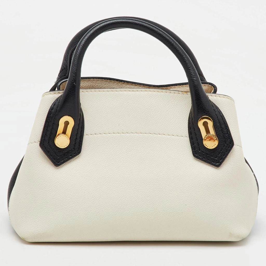 Burberry Burberry OffWhite/Black Leather Milton Satchel 4