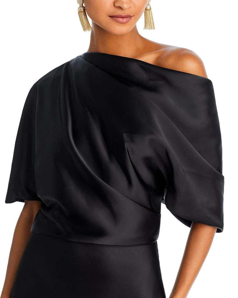 Amsale Draped Pencil Midi Dress 2