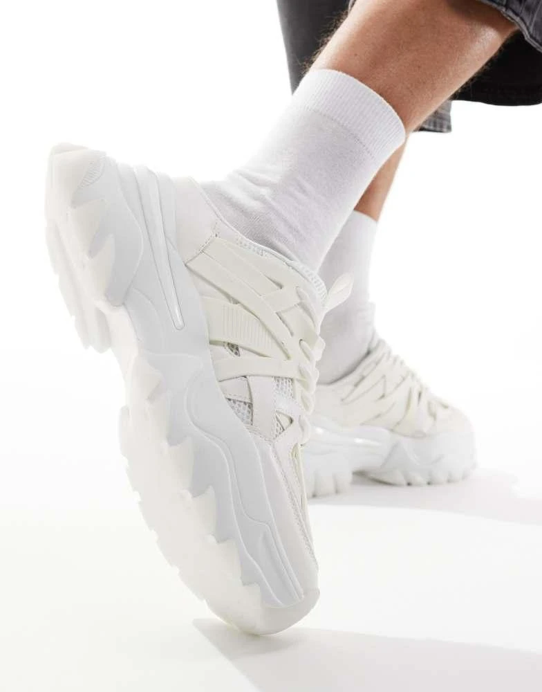 ASOS ASOS DESIGN chunky mule trainers in white 4