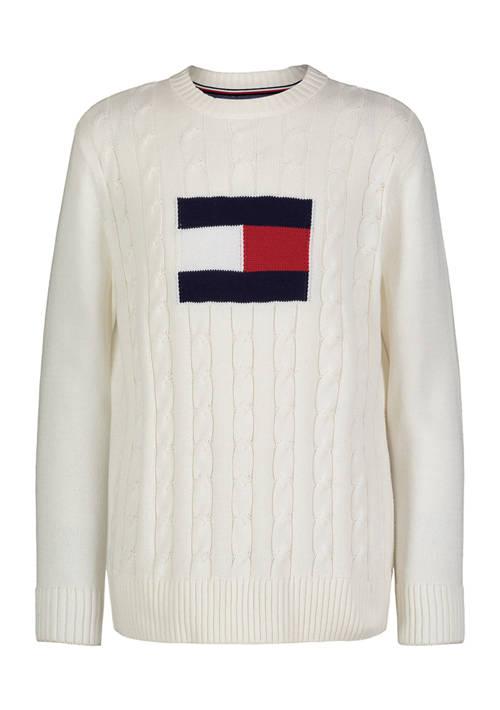 Tommy Hilfiger Hilfiger Boys 8 20 Flag Crew Neck Sweater
