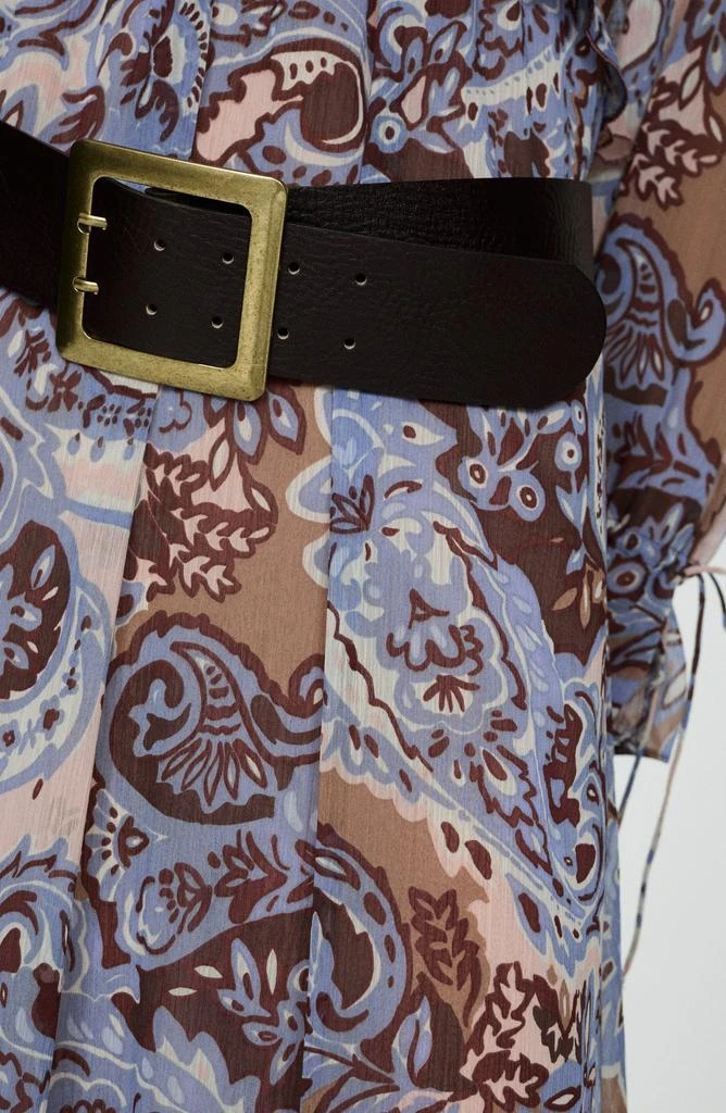 Mango Paisley Ruffle Long Sleeve Maxi Dress 3