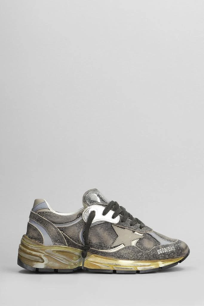 Golden Goose Running Sneakers In Black Suede 1