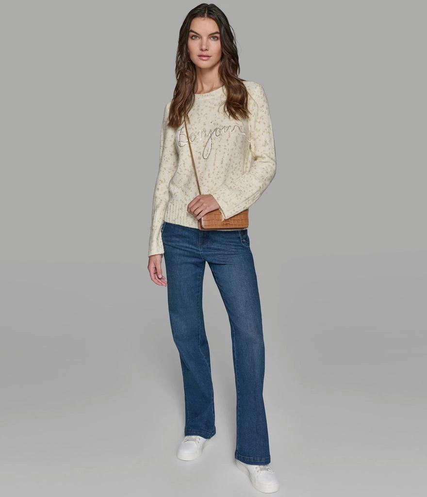 Karl Lagerfeld Paris BONJOUR SCRIPT LUREX SWEATER 8