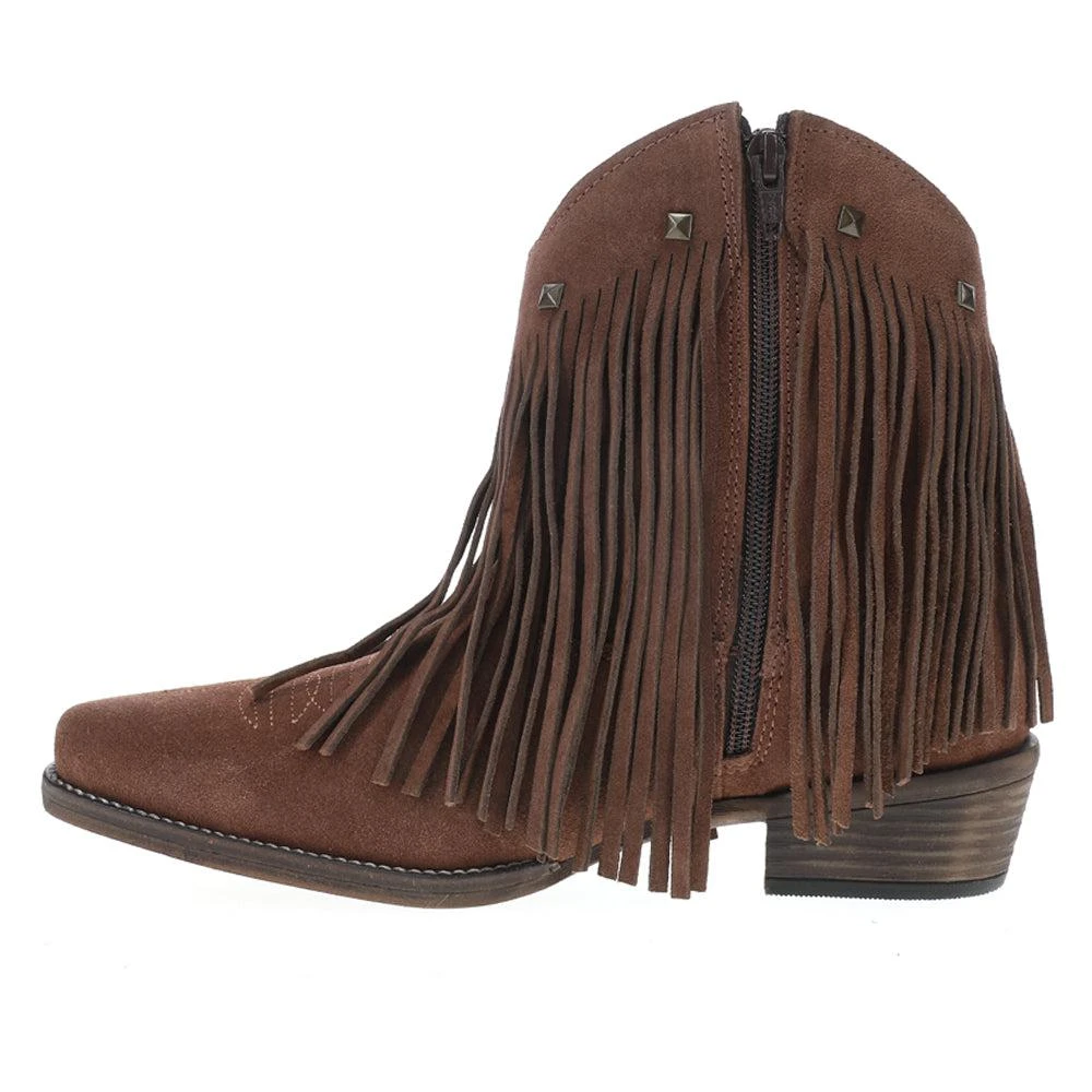 Roper Dusty Fringe Studded Snip Toe Cowboy Booties 3