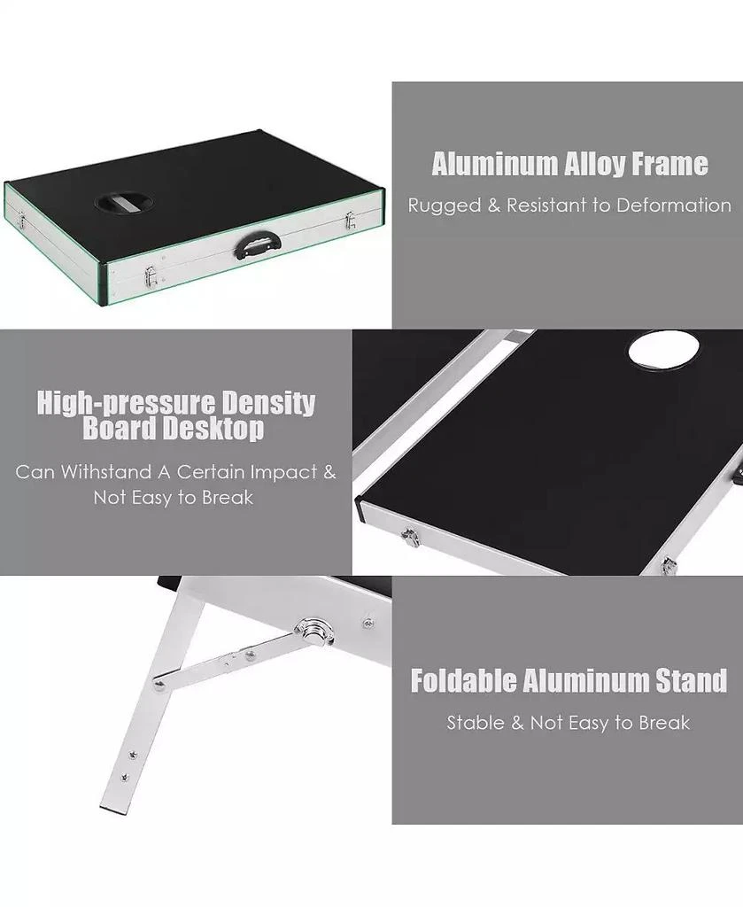 GOUUN Cornhole Set with Foldable Design and Side Handle 5