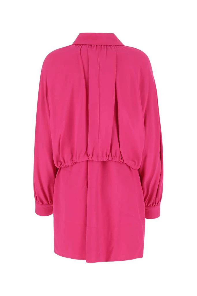 AMI AMI Bow Detailed V-Neck Mini Dress 2