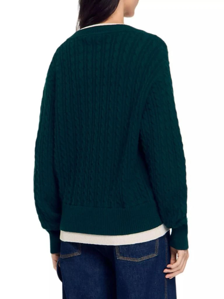 Sandro Layered Effect Knit Jumper 4