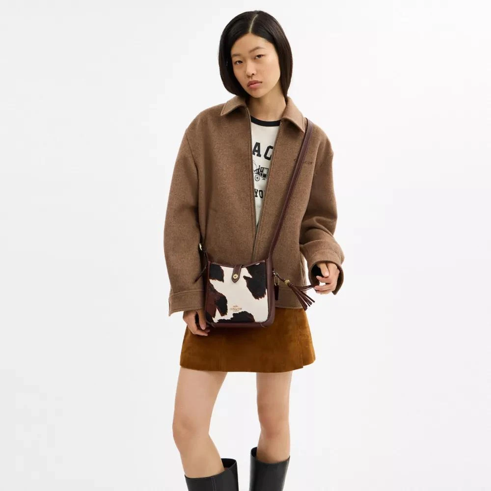 Coach Hadley Mini Crossbody Bag With Cow Print And Tassel 2